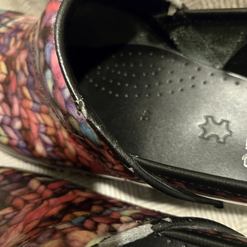 Dansko Multicolor Knit Pattern Clogs - Picture 5 of 6